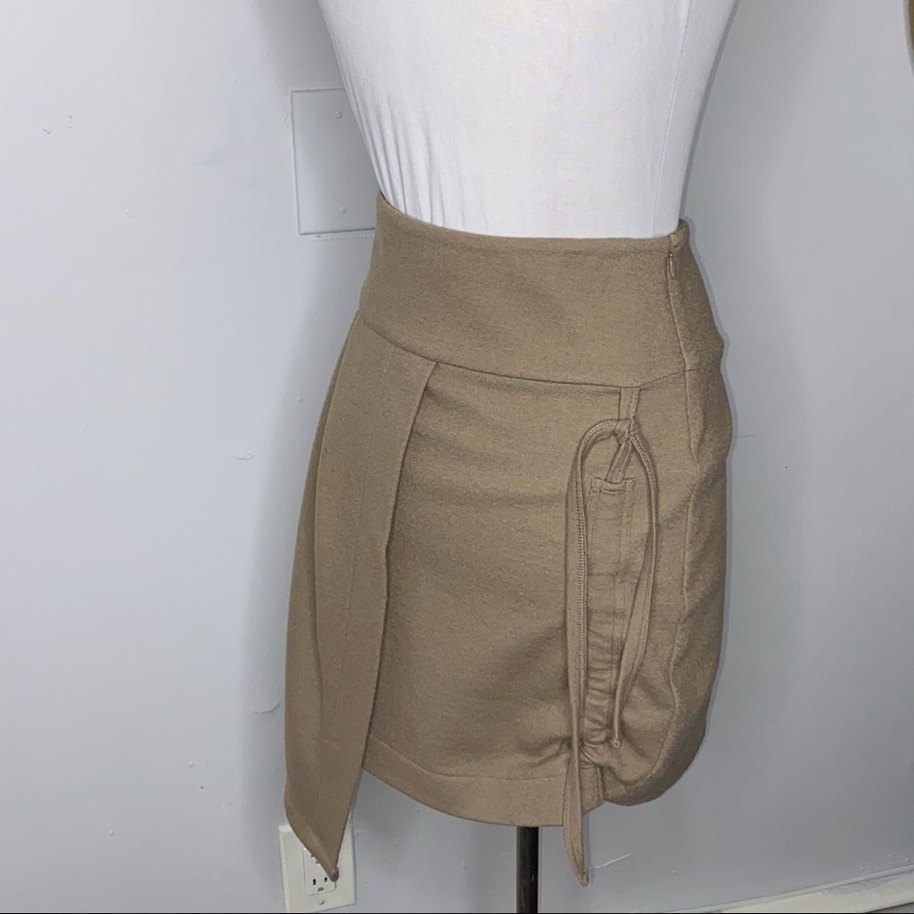 Karl Lagerfeld Wool Mini Ruched Skirt Women’s 4 Fall Christmas Holiday Gift - Picture 7 of 11